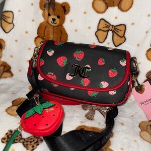 Juicy Couture Black Strawberry Crossbody Bag